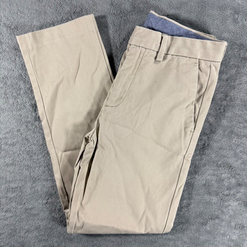 Crewcuts Chino Pants Kids Size 8 Khaki Excellent Slim Bowery Trousers